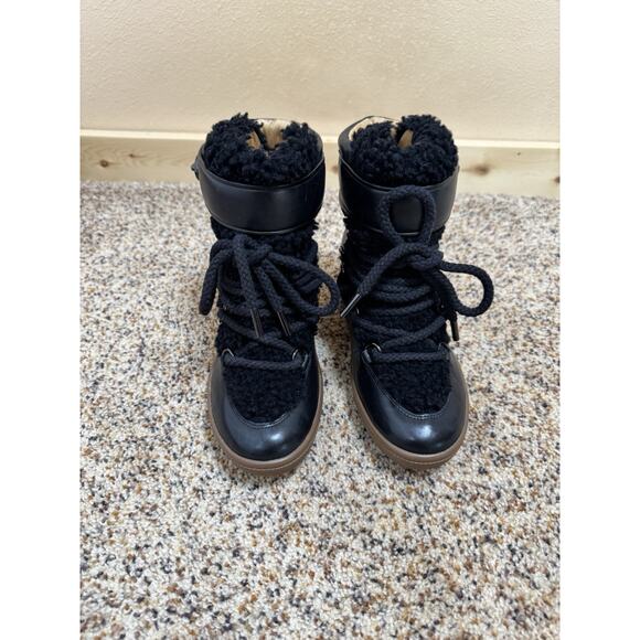 Coach Black Ankle Boots with Brown Sole - Picture 5 of 11